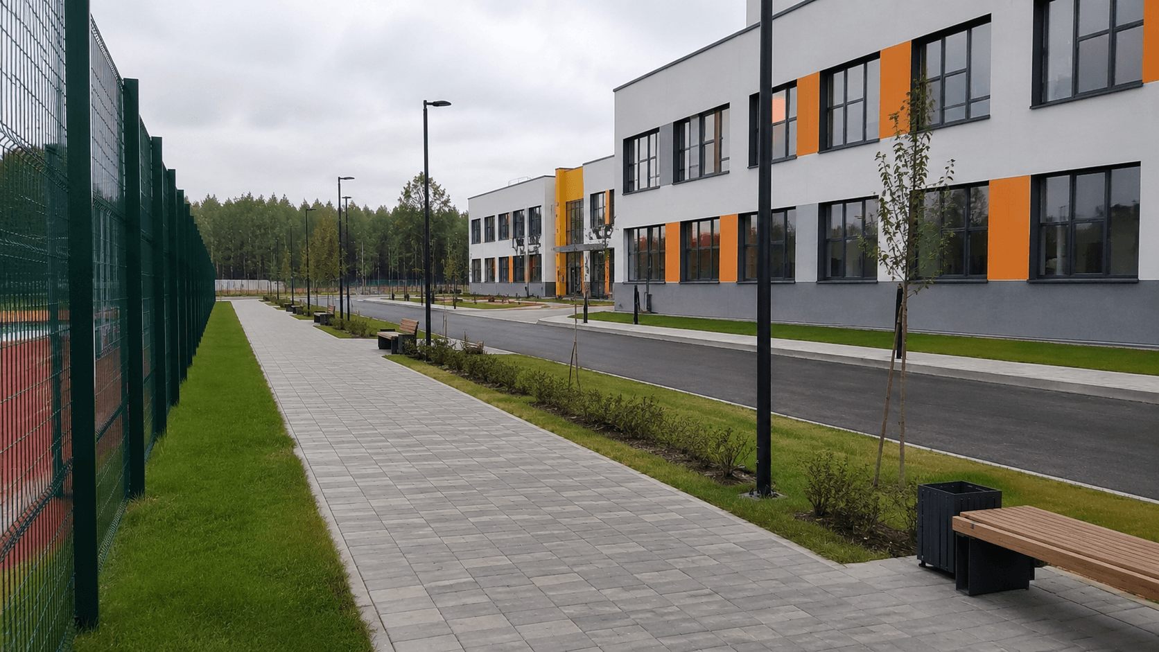 Комплексное благоустройство школьной территории в Янино